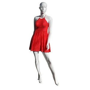 B. Darlin Peach Lace Mini Dress Size 1/2